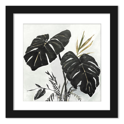 Black Monstera Leaves - Set of 2 Framed Prints by PI Creative - Americanflat