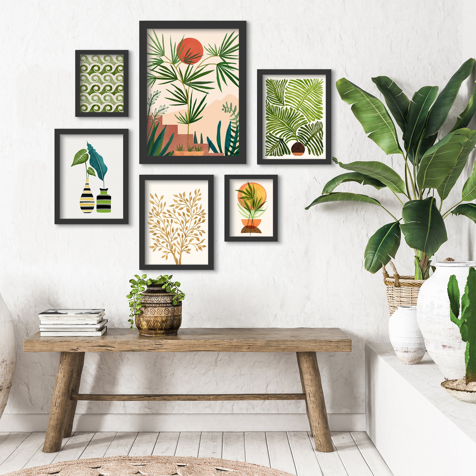Weekend In Mojave - 6 Piece Framed Gallery Wall Set - Art Set - Americanflat