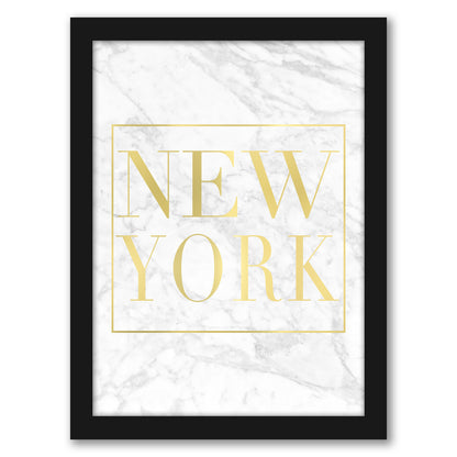 New York White Marble By Nuada - Framed Print