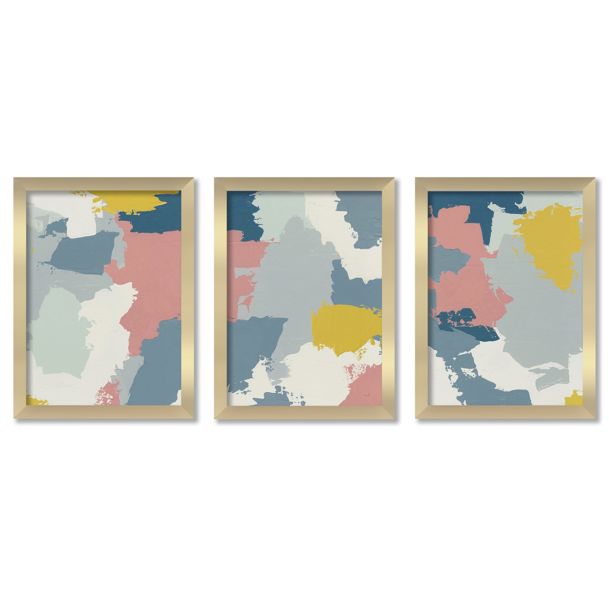 Terrazzo Tiles by Moira Hershey - 3 Piece Gallery Framed Print Art Set