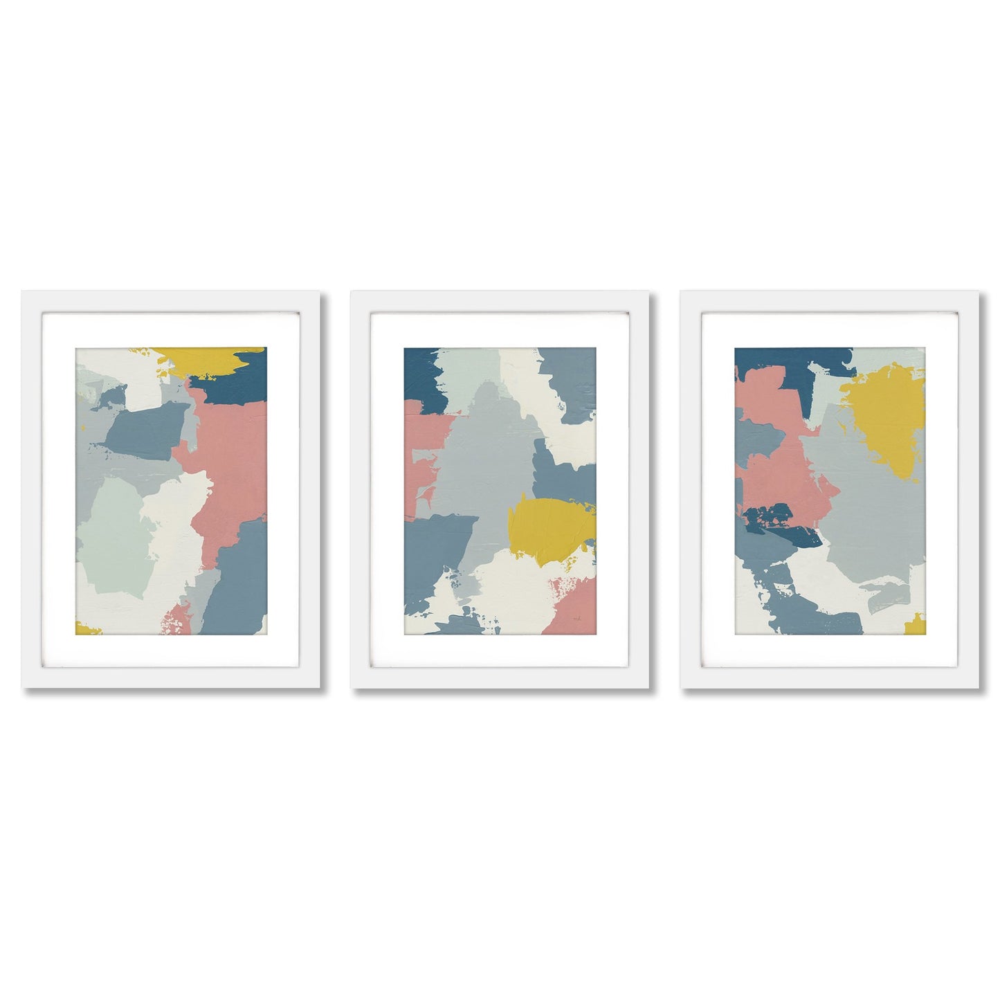 Terrazzo Tiles by Moira Hershey - 3 Piece Gallery Framed Print Art Set - Americanflat