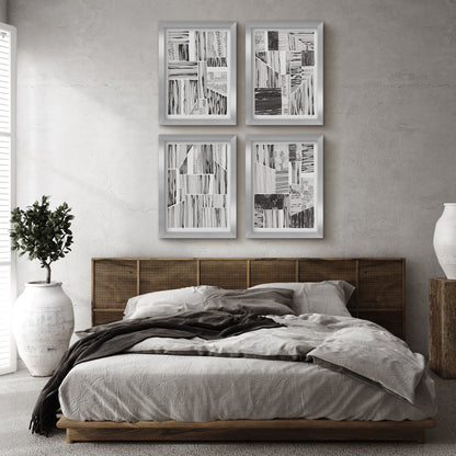 Lined Up by Silvia Vassileva - 4 Piece Gallery Framed Print Art Set