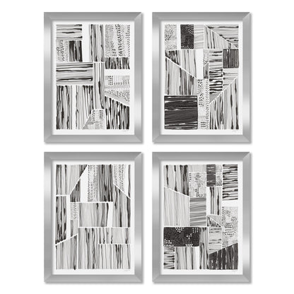 Lined Up by Silvia Vassileva - 4 Piece Gallery Framed Print Art Set