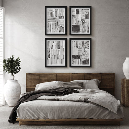 Lined Up by Courtney Prahl - 4 Piece Gallery Framed Print Art Set - Americanflat