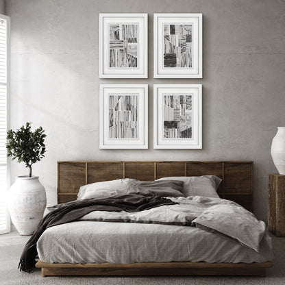 Lined Up by Courtney Prahl - 4 Piece Gallery Framed Print Art Set - Americanflat
