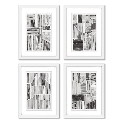 Lined Up by Courtney Prahl - 4 Piece Gallery Framed Print Art Set - Americanflat
