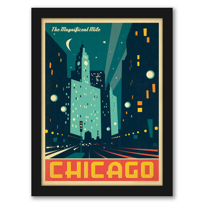 Chicago Modern Magnificent Mile by Anderson Design Group - Framed Print