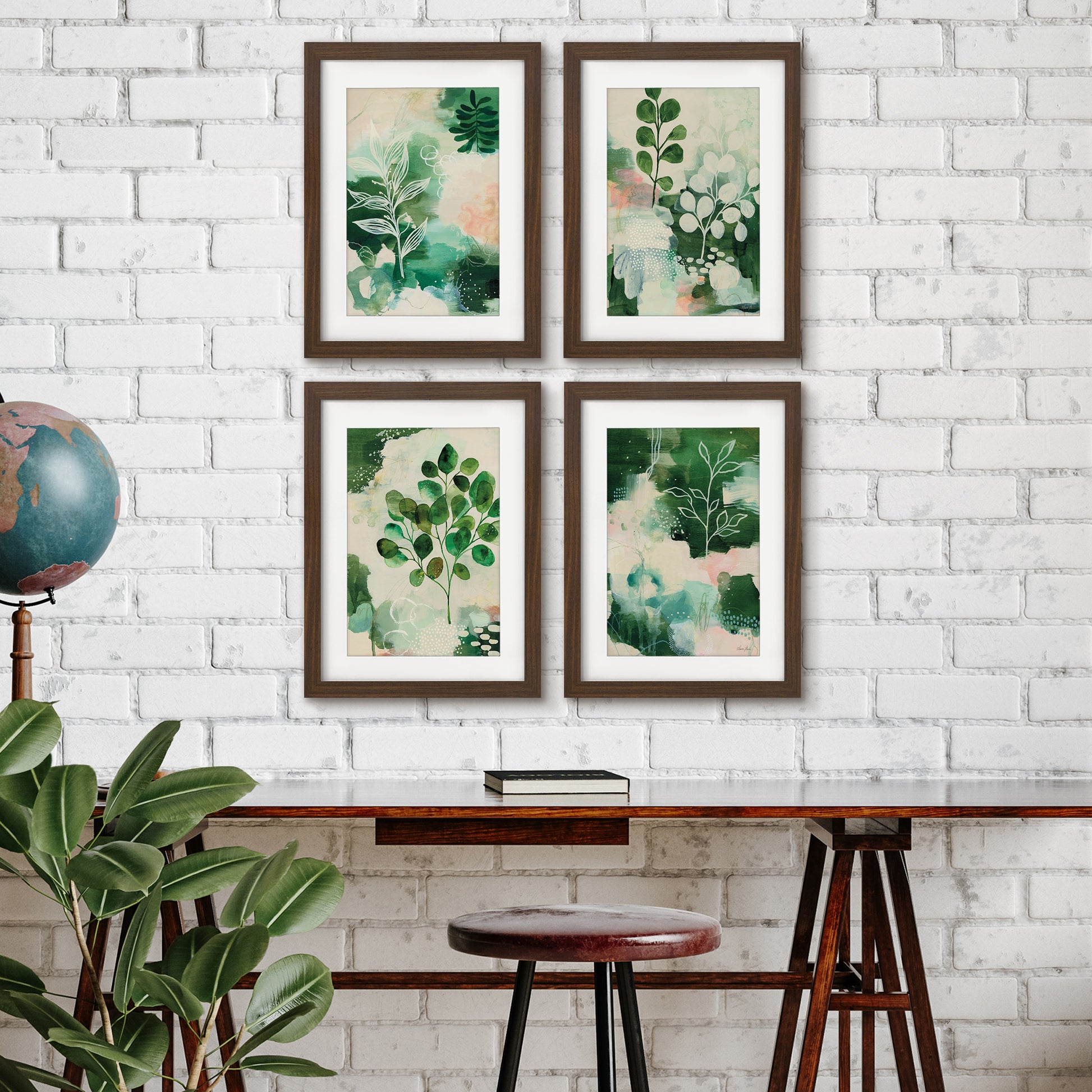 Nature Story by Silvia Vassileva - 4 Piece Gallery Framed Print with Mat Art Set