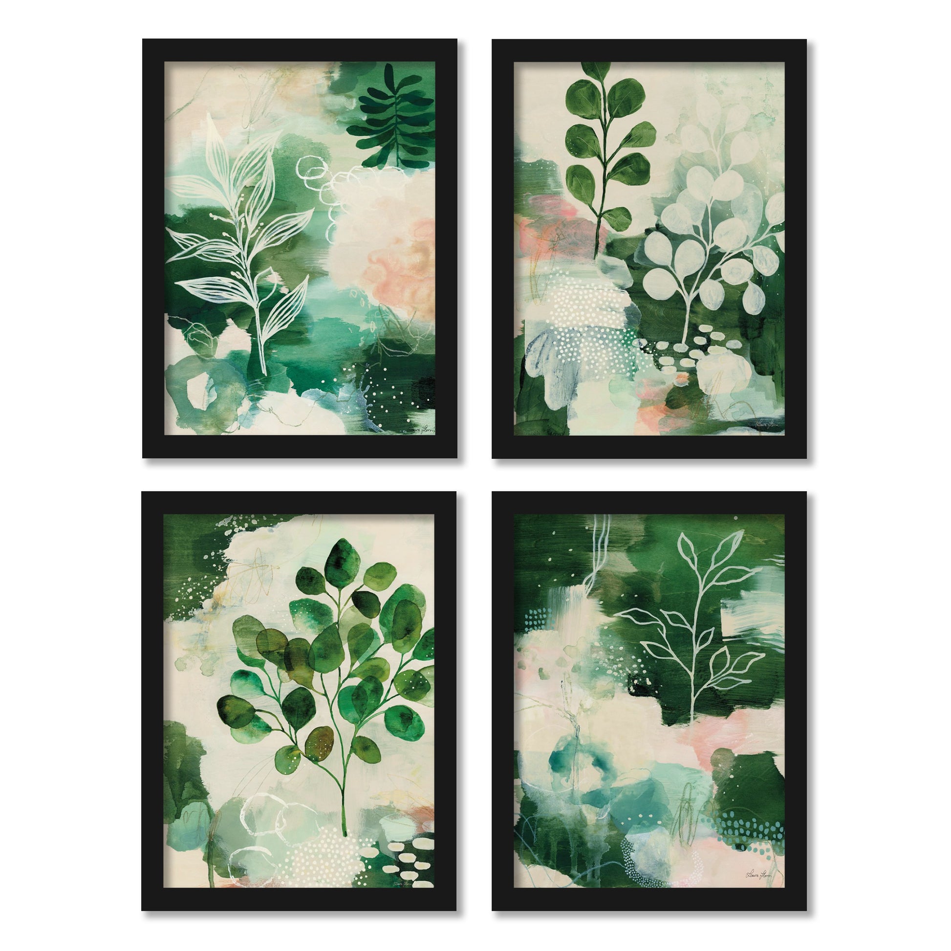 Nature Story by Laura Horn - 4 Piece Gallery Framed Print Art Set - Americanflat