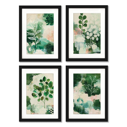 Nature Story by Laura Horn - 4 Piece Gallery Framed Print Art Set - Americanflat