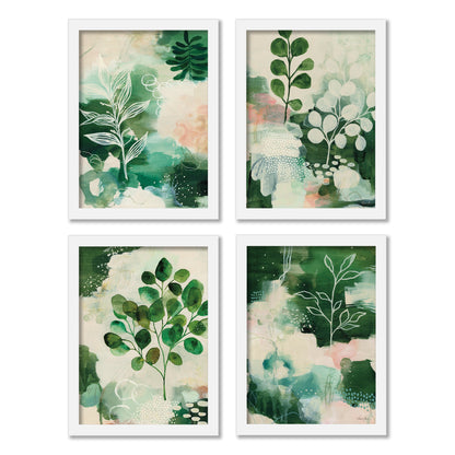 Nature Story by Laura Horn - 4 Piece Gallery Framed Print Art Set - Americanflat