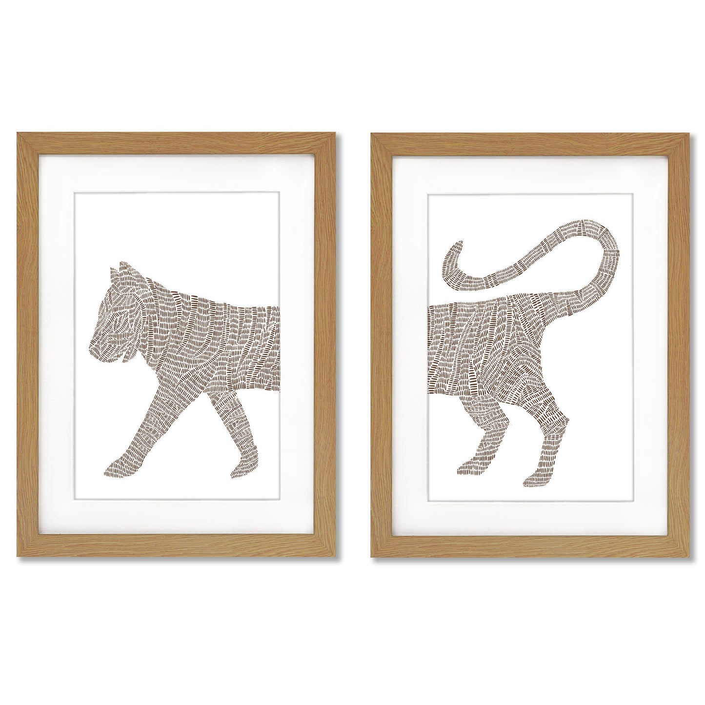 Tiger Stripes by Jetty Home - 2 Piece Gallery Framed Print Art Set