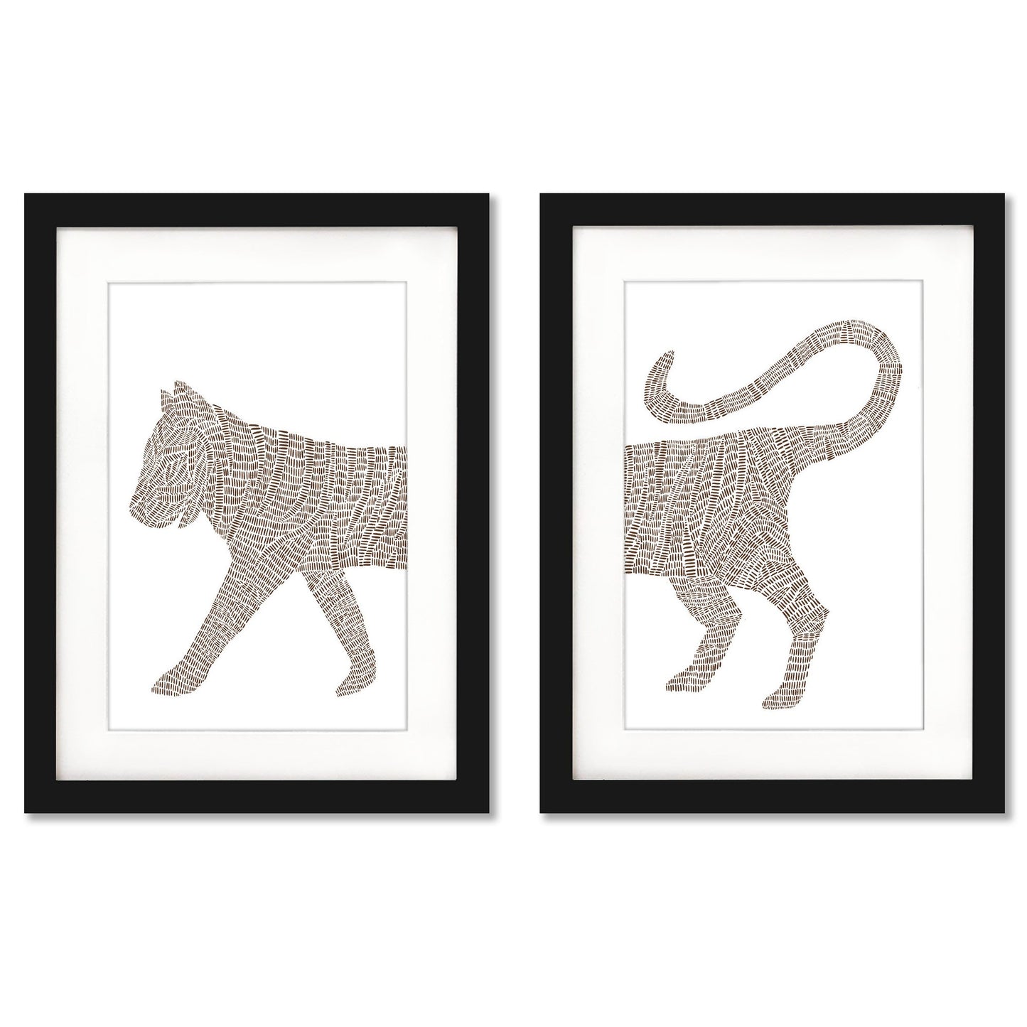 Tiger Stripes by Jetty Home - 2 Piece Gallery Framed Print Art Set - Americanflat