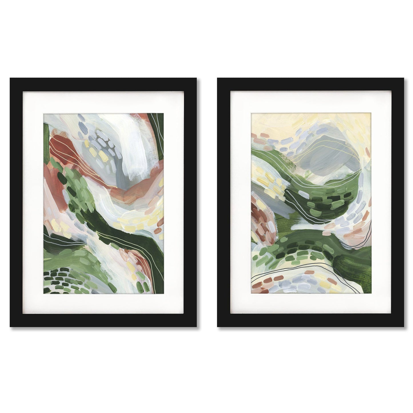 Pattern Swirls by Jetty Home - 2 Piece Gallery Framed Print Art Set - Americanflat