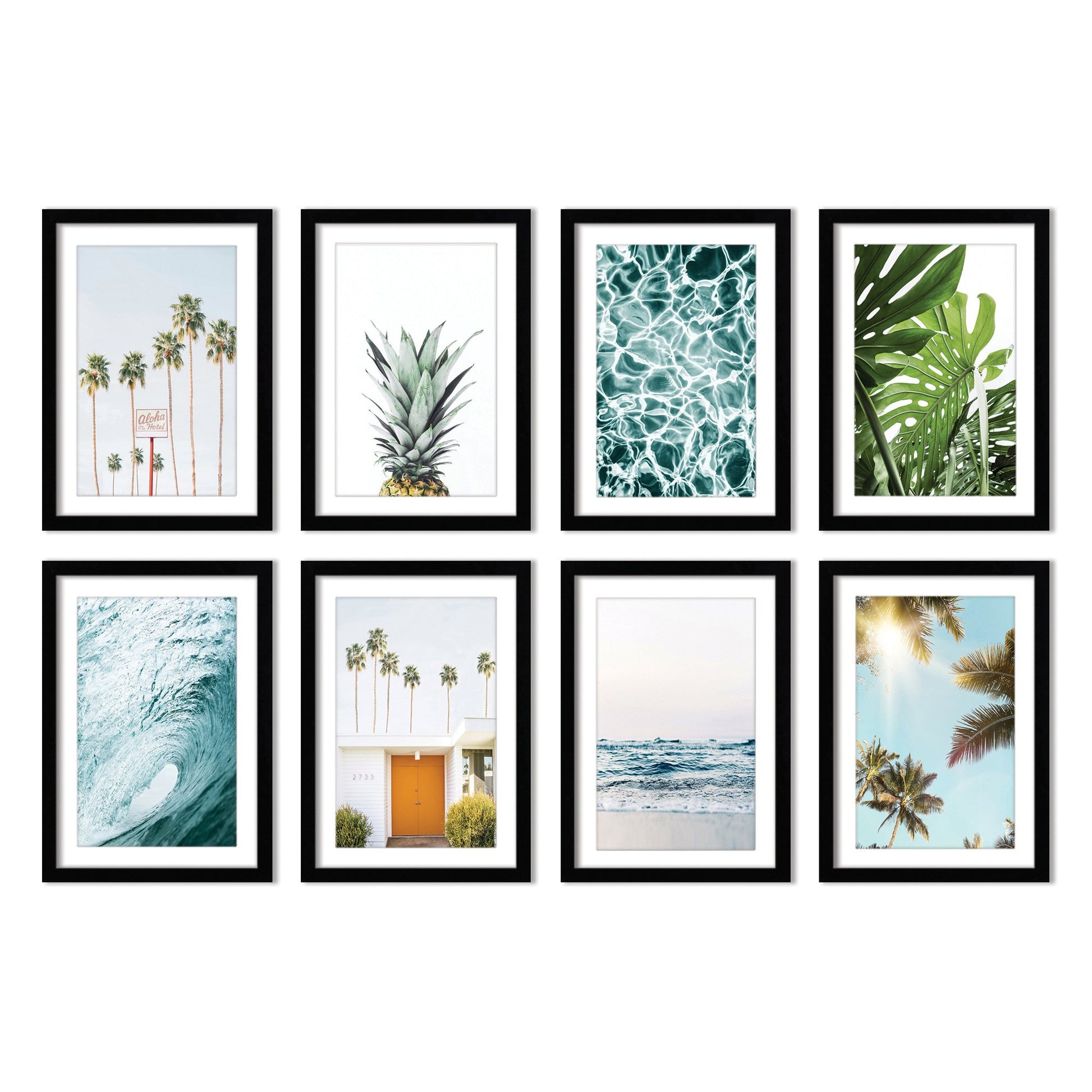 With You In Malibu by Sisi and Seb - 8 Piece Framed Art Set - Americanflat