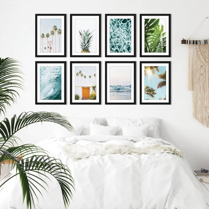 With You In Malibu by Sisi and Seb - 8 Piece Framed Art Set - Americanflat