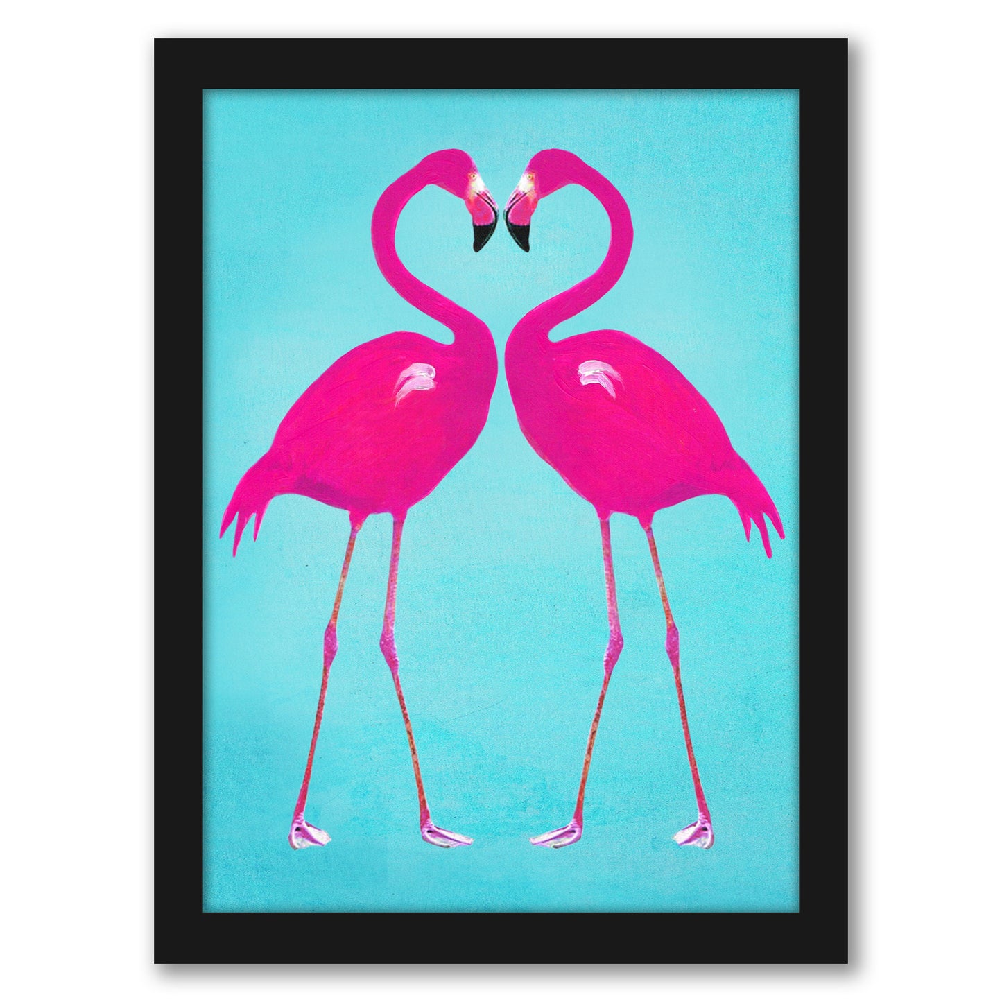 Flamingo Heart By Coco De Paris - Framed Print