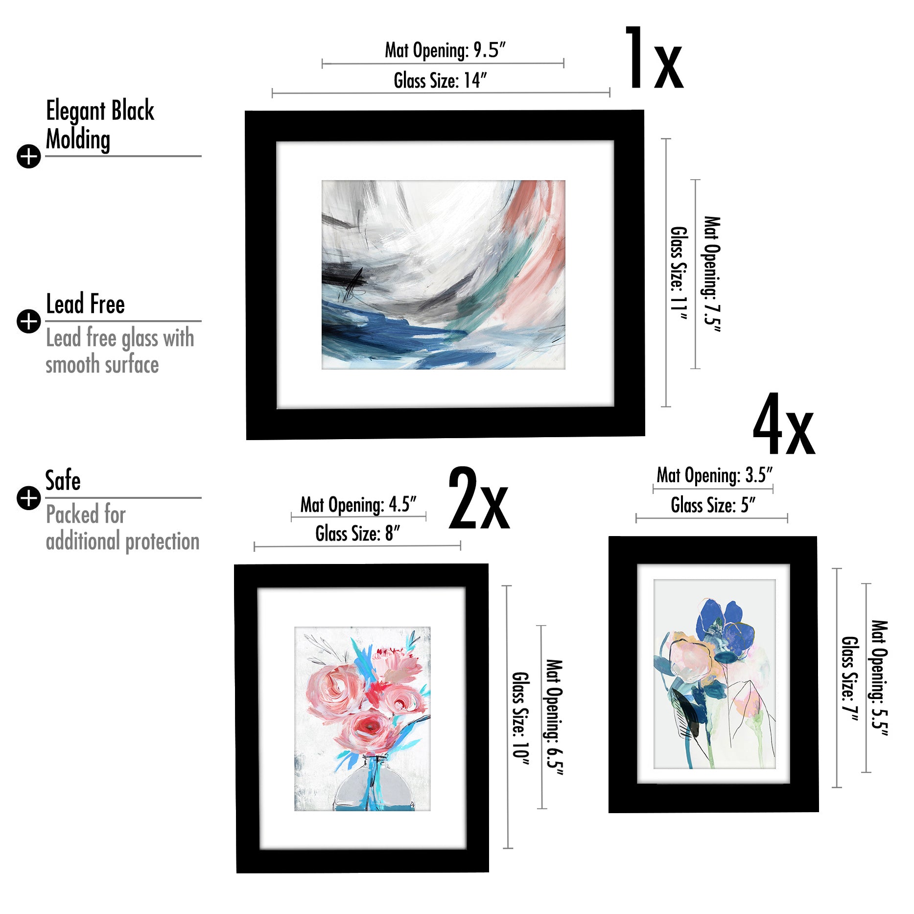 Dream Florals by PI Creative - 7 Piece Framed Gallery Wall Art Set - Americanflat