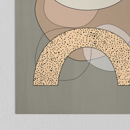 Mid Century Neutral Abstract Landscape by The Print Republic x Americanflat - 2 Piece Set Print Wall Art Set