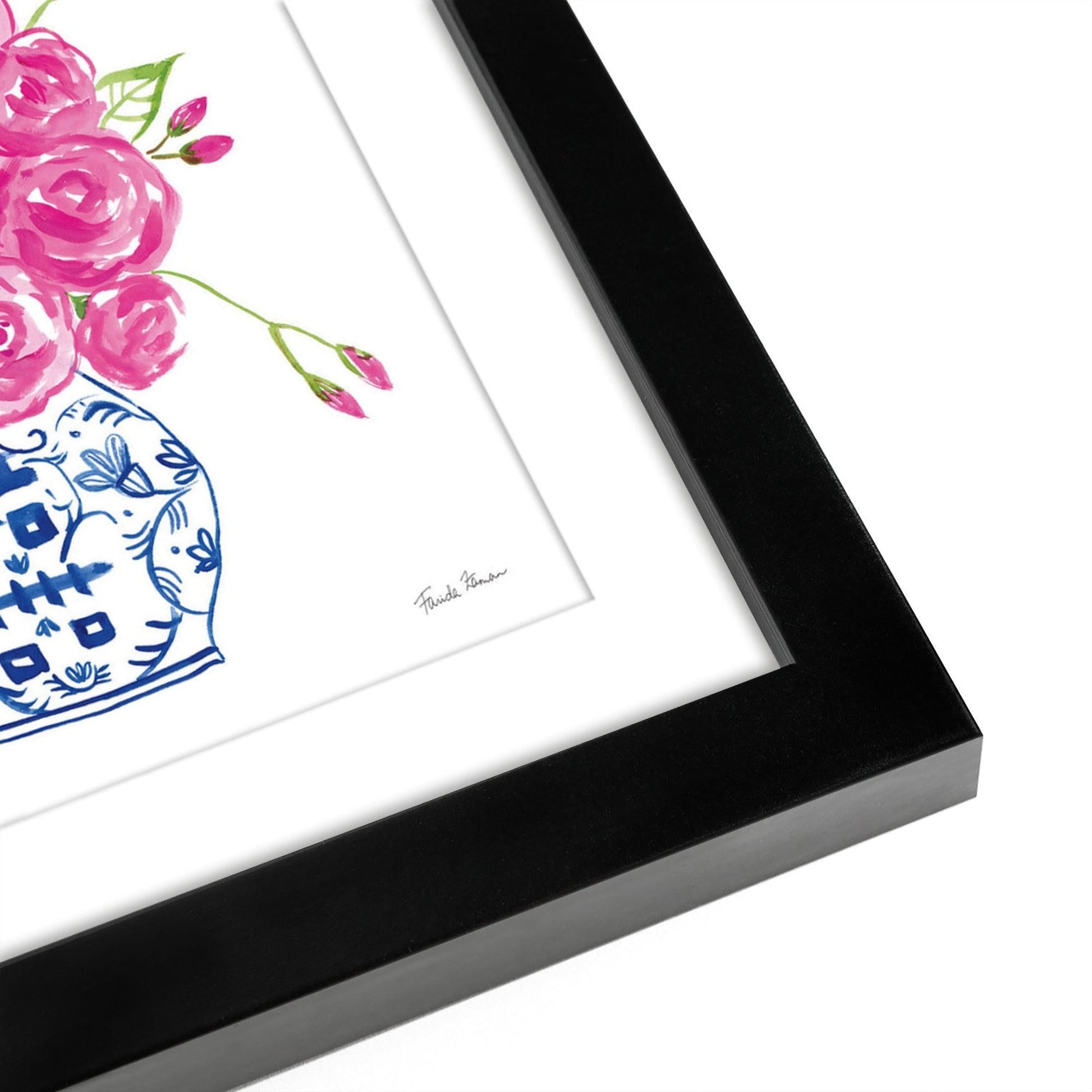 Roses On White - Set of 2 Framed Prints by Wild Apple - Americanflat