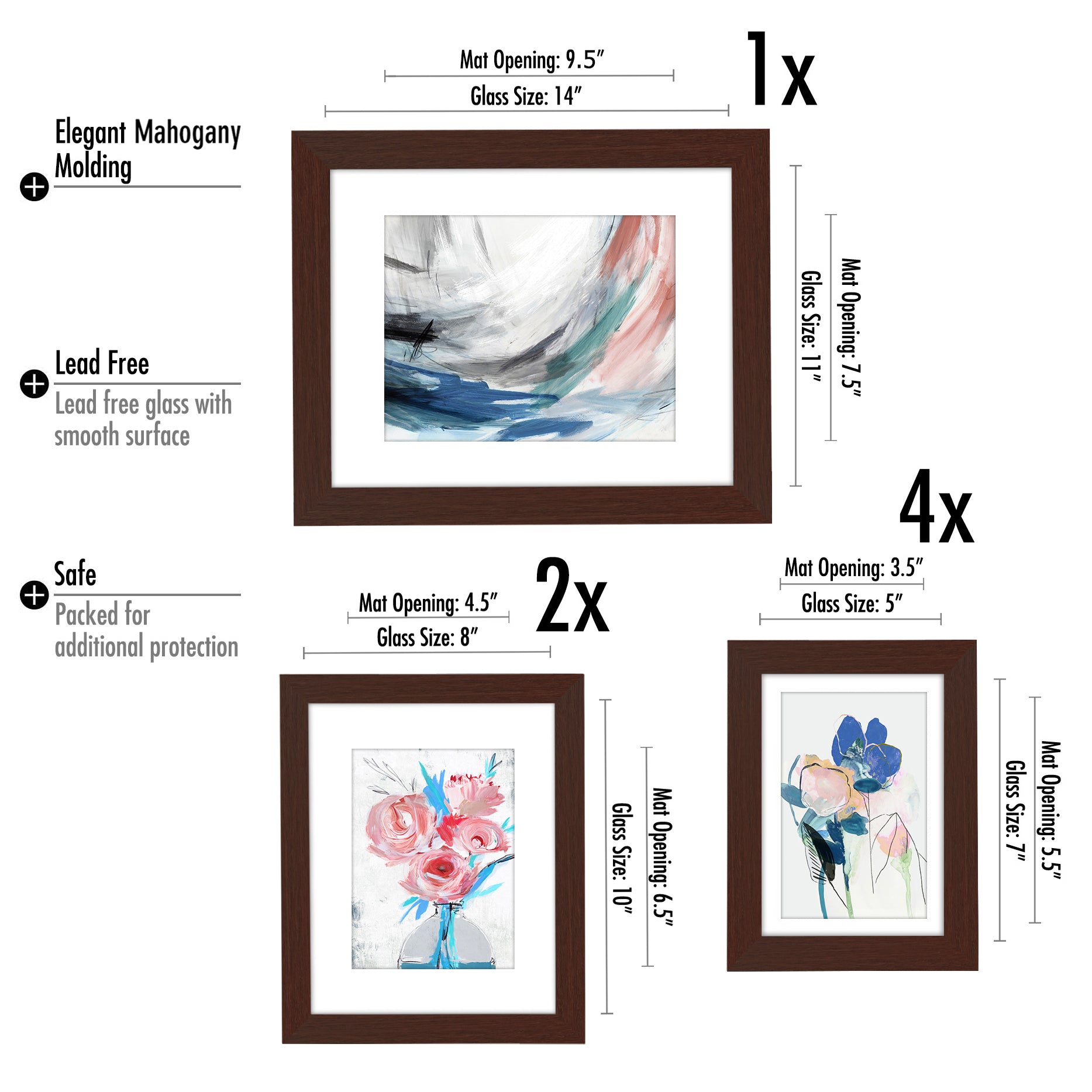 Dream Florals by PI Creative - 7 Piece Framed Gallery Wall Art Set - Americanflat