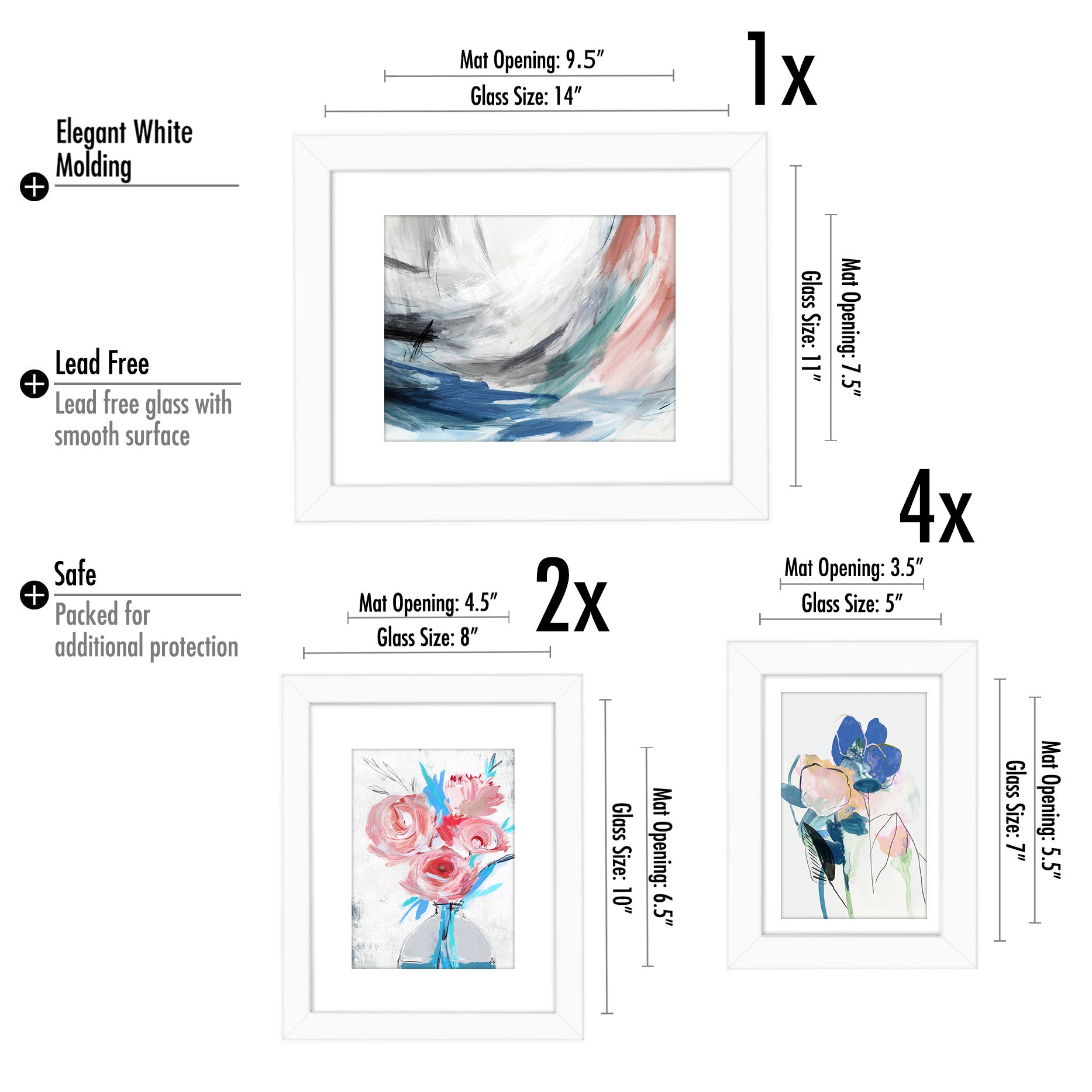 Dream Florals by PI Creative - 7 Piece Framed Gallery Wall Art Set - Americanflat