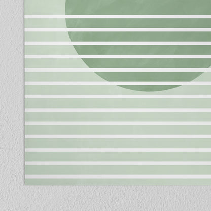 Americanflat Minimalist Green Geometric by The Print Republic - 10 Piece Set