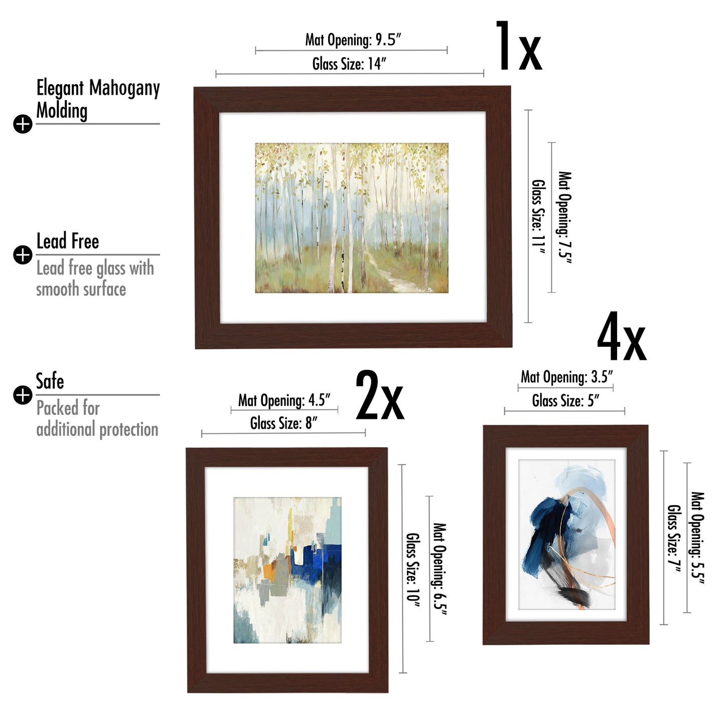 Abstract Views by PI Creative - 7 Piece Framed Gallery Wall Art Set - Americanflat