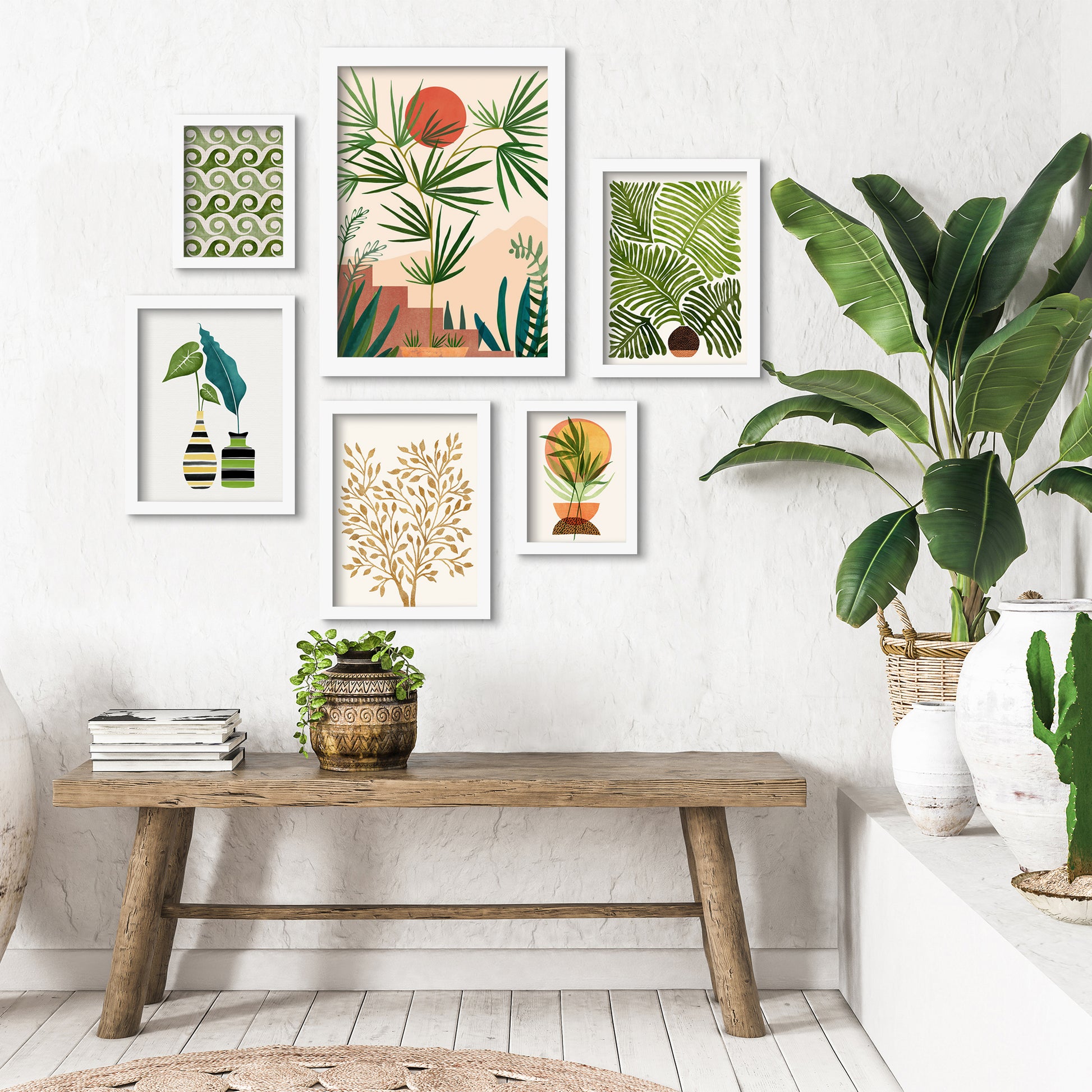 Weekend In Mojave - 6 Piece Framed Gallery Wall Set - Art Set - Americanflat
