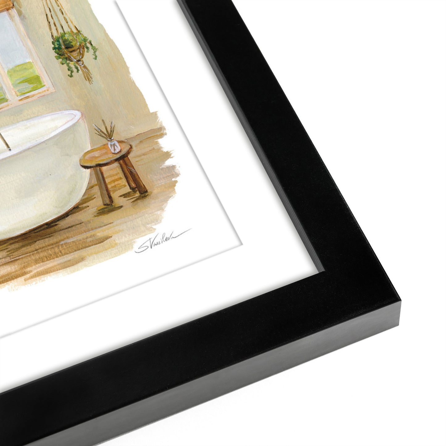 Beautiful Bathroom Views - Set of 2 Framed Prints by Wild Apple - Americanflat
