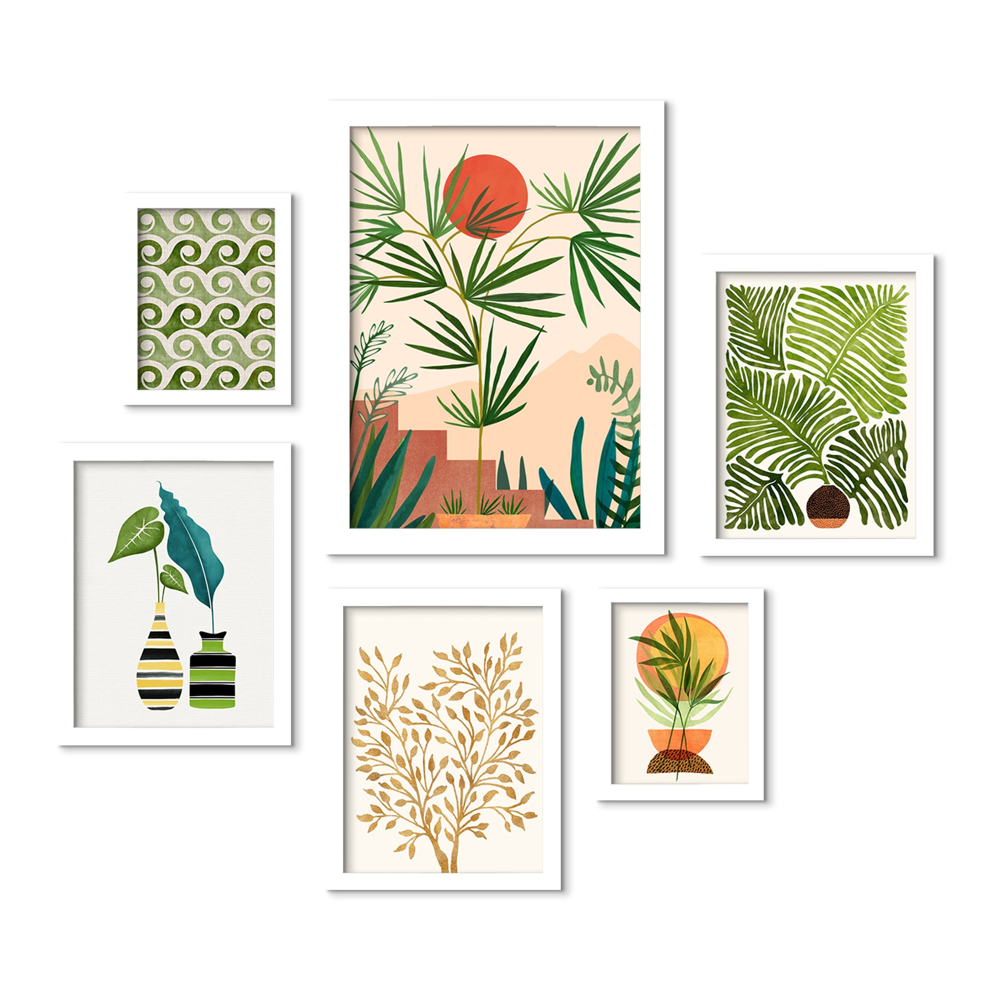 Weekend In Mojave - 6 Piece Framed Gallery Wall Set - Art Set - Americanflat
