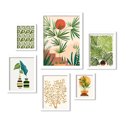Weekend In Mojave - 6 Piece Framed Gallery Wall Set - Art Set - Americanflat