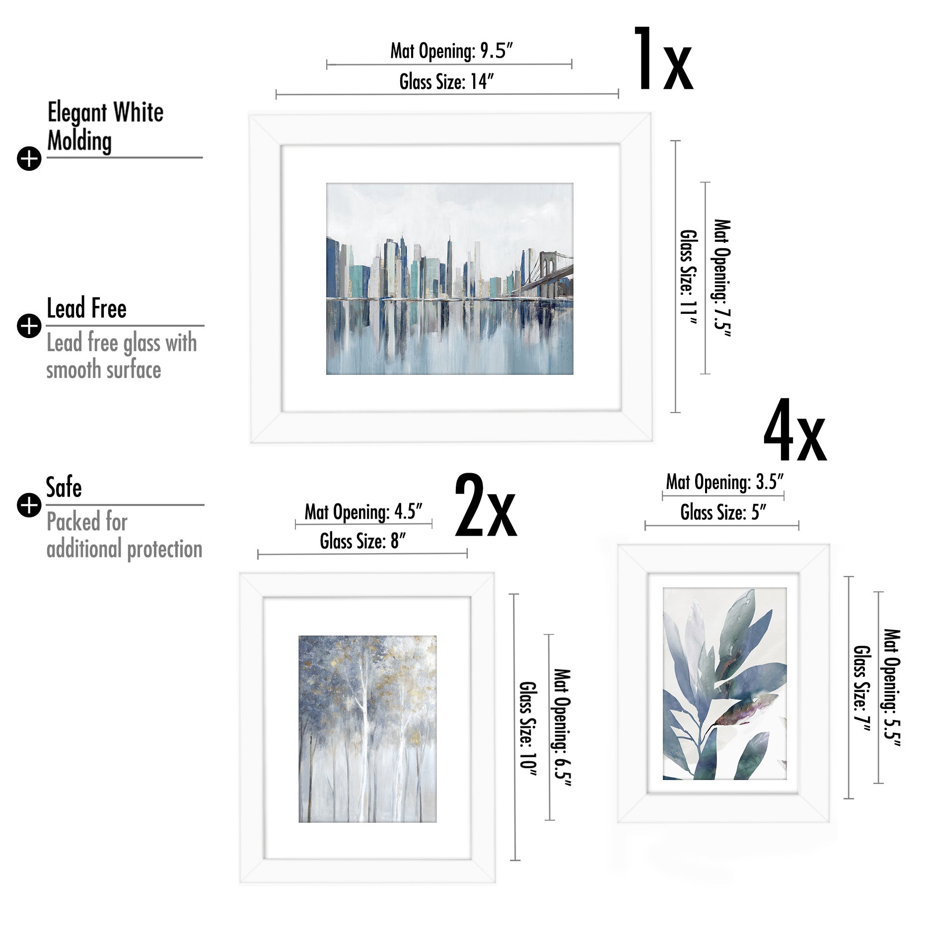 9-Piece Brushed Silver 4x6 Gallery Wall Picture Frame Set + Reviews