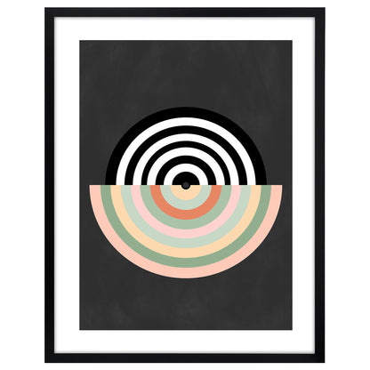 Americanflat Mid Century Modern Geometric Green & Pink by The Print Republic - 4 Piece Set