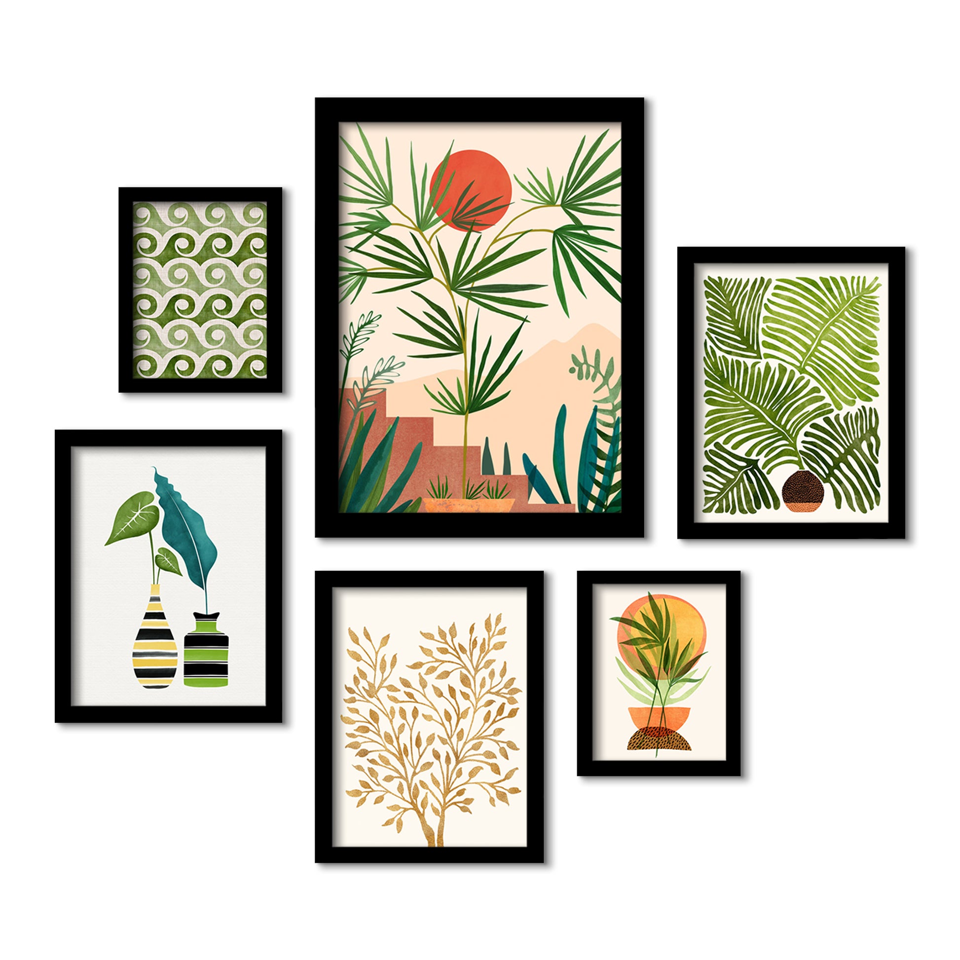 Weekend In Mojave - 6 Piece Framed Gallery Wall Set - Art Set - Americanflat