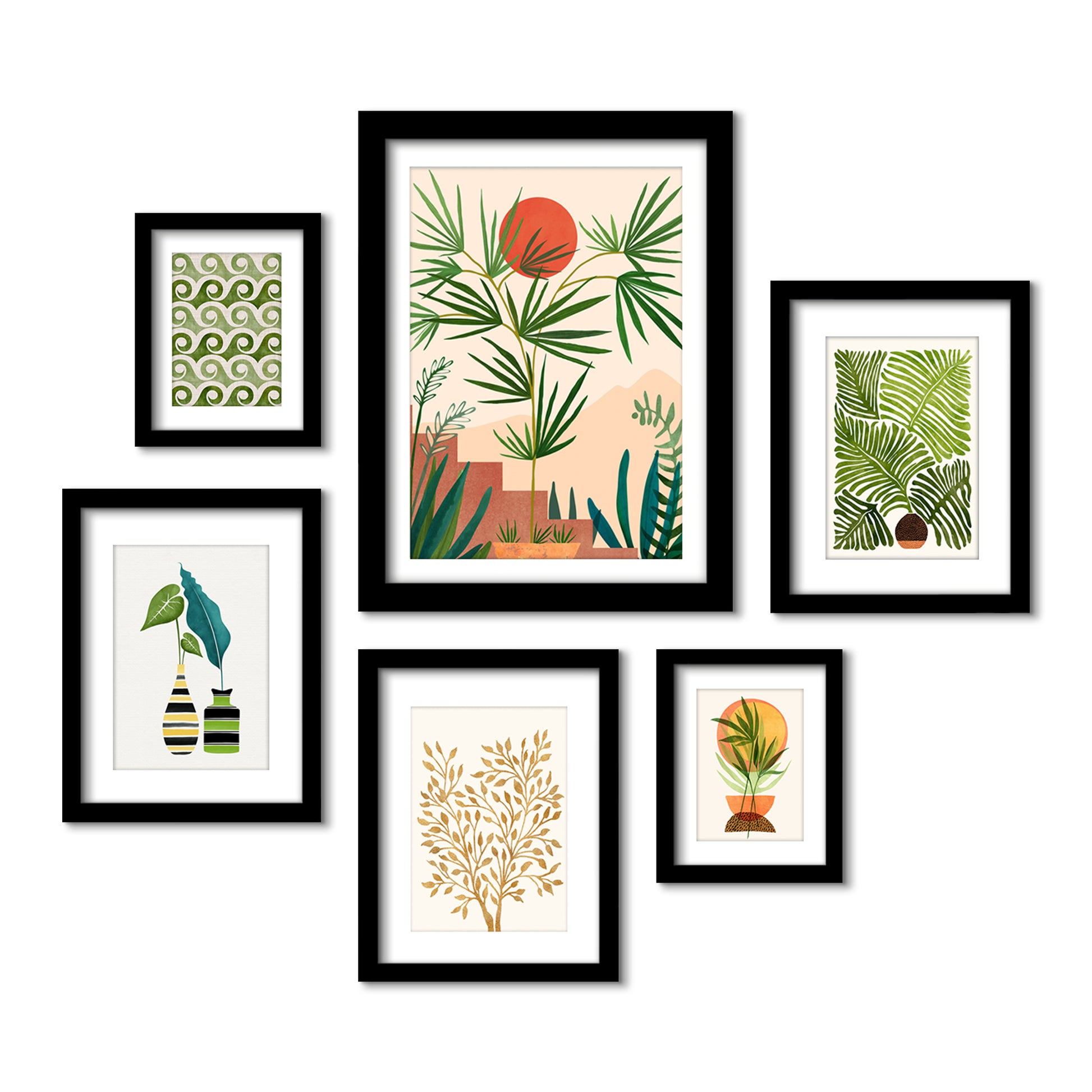Weekend In Mojave - 6 Piece Framed Gallery Wall Set - Americanflat