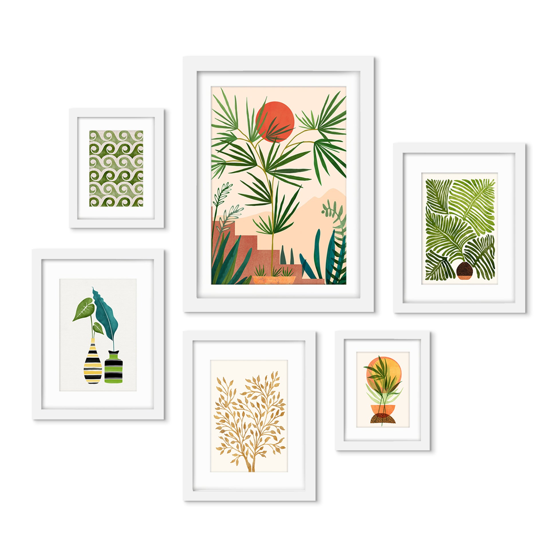 Weekend In Mojave - 6 Piece Framed Gallery Wall Set - Americanflat