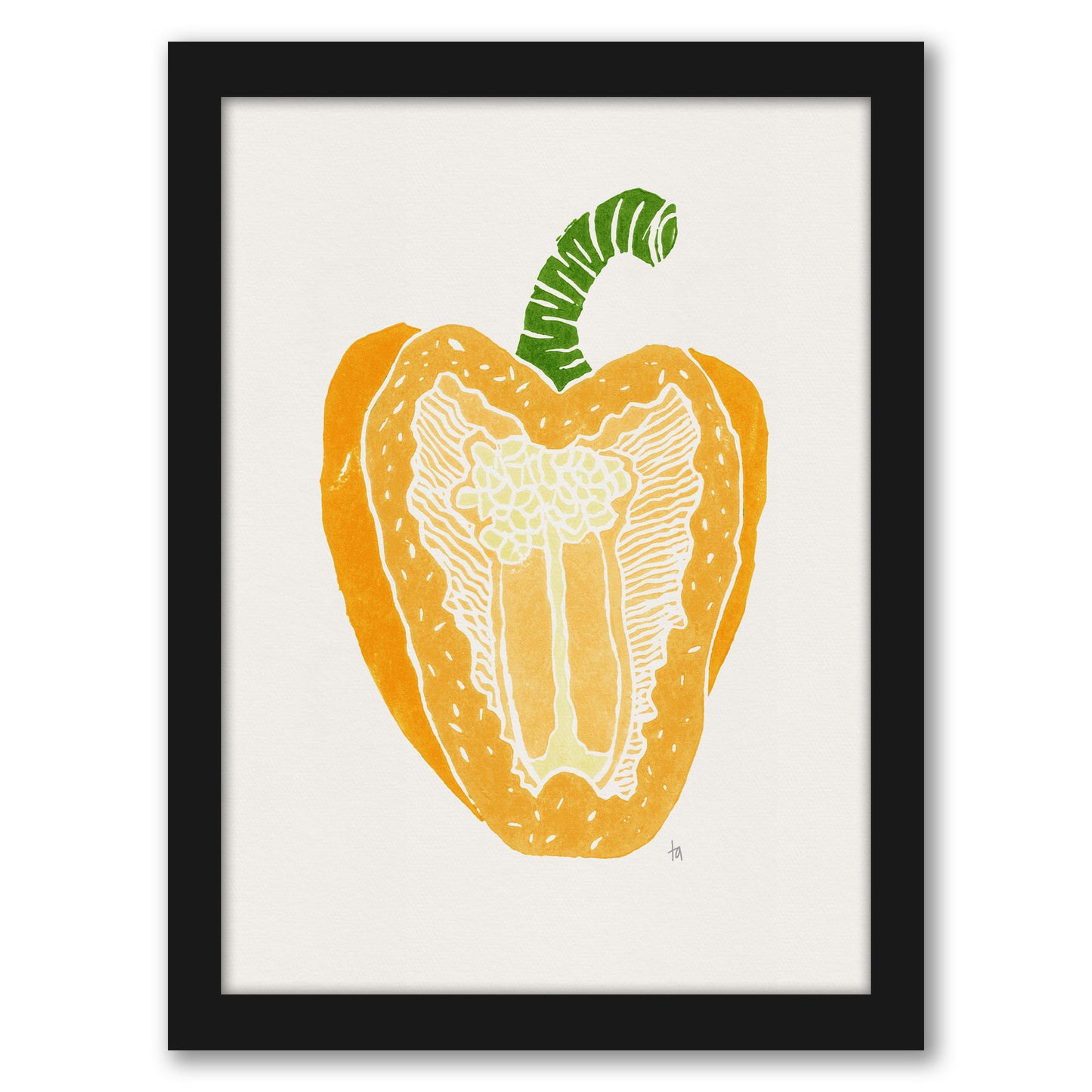 Yellow Pepper by Tracie Andrews - Framed Print