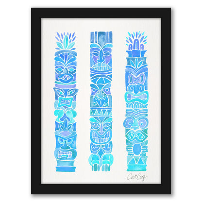 Tiki Totems by Cat Coquillette - Framed Print