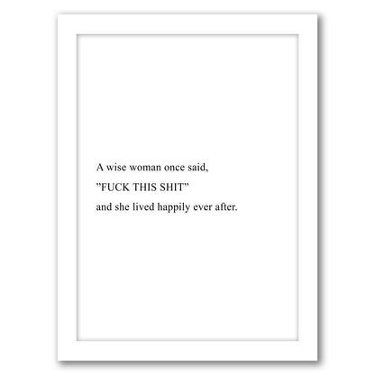 Wise Woman by Explicit Design - Framed Print