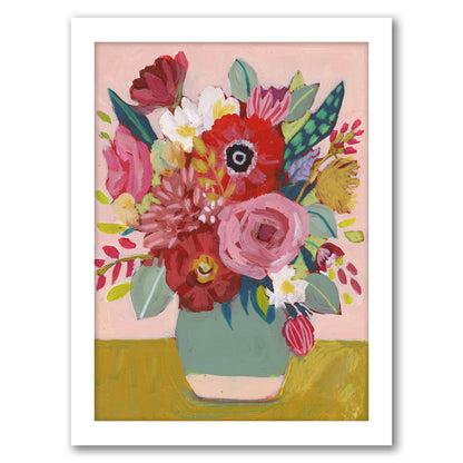For My Mom Floral By Sharon Montgomery - White Framed Print