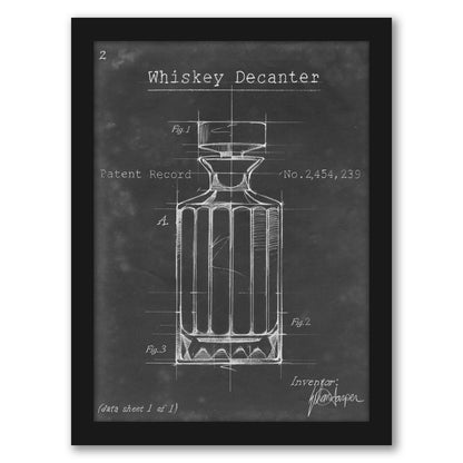 Barware Blueprint VII by Ethan Harper by World Art Group - Framed Print