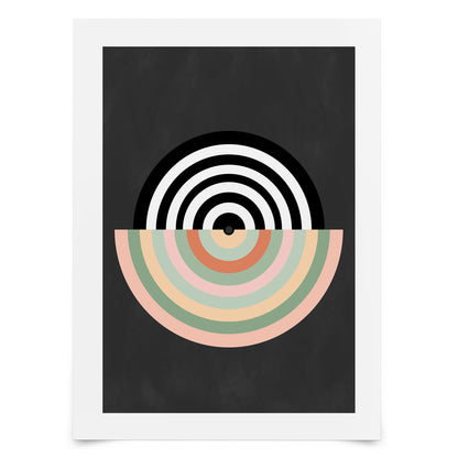 Americanflat Mid Century Modern Geometric Green & Pink by The Print Republic - 4 Piece Set