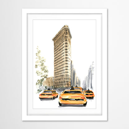 Americanflat 5 Piece Black Framed Gallery Wall Art Set - Watercolor NYC Women Love