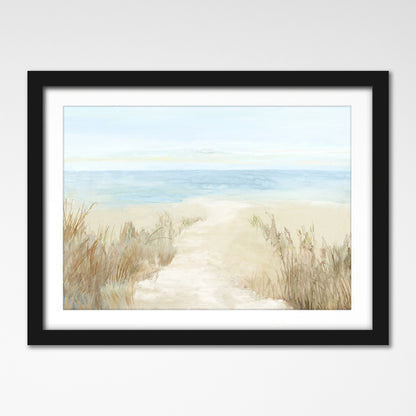 Americanflat 5 Piece Black Framed Gallery Wall Art Set - Blue Coastal Nature Sailing