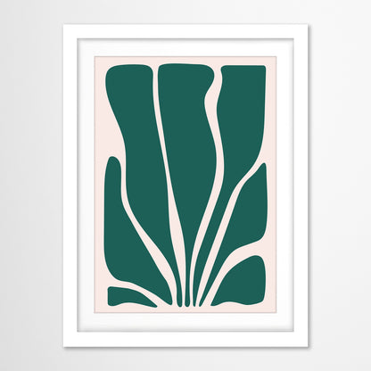 Americanflat 5 Piece Black Framed Gallery Wall Art Set - Yellow & Green Abstract Shapes Peace