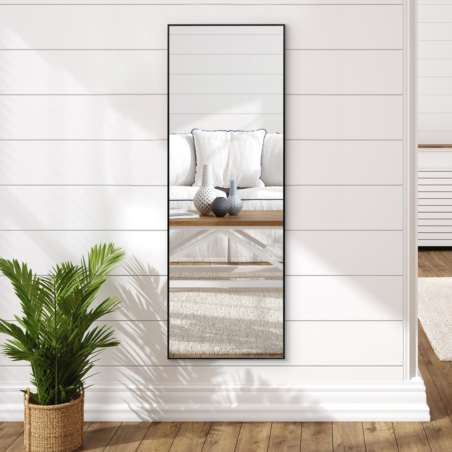 Full Length Mirror With Stand - Full Body Mirror for Bedroom, Living Room - 5ft Tall Mirror Full Body - Large Mirror Full Length