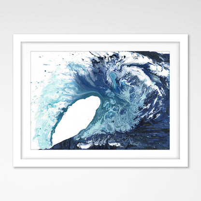 Americanflat 5 Piece Black Framed Gallery Wall Art Set - Blue Ocean Surf Boat