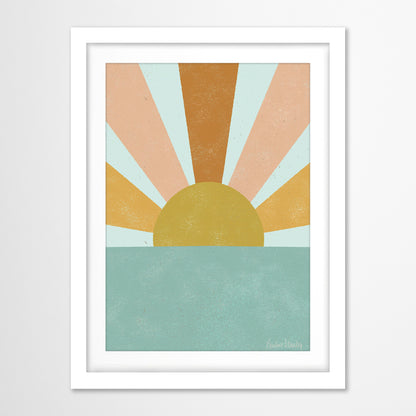 Americanflat 5 Piece Black Framed Gallery Wall Art Set - Pastel Colored Abstract Shapes