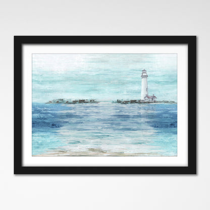 Americanflat 5 Piece Black Framed Gallery Wall Art Set - Ocean Sailing Lighthouse